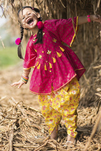 Girl Pink Poppy Floral Suit Set