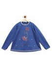 Girls Blue Divine Hand Kurta Set